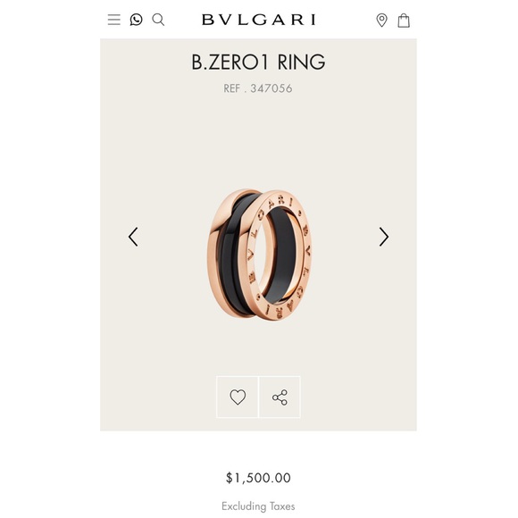 BULGARI 18K Rose Gold B.Zero Two Band Ring 62 - Picture 8 of 8